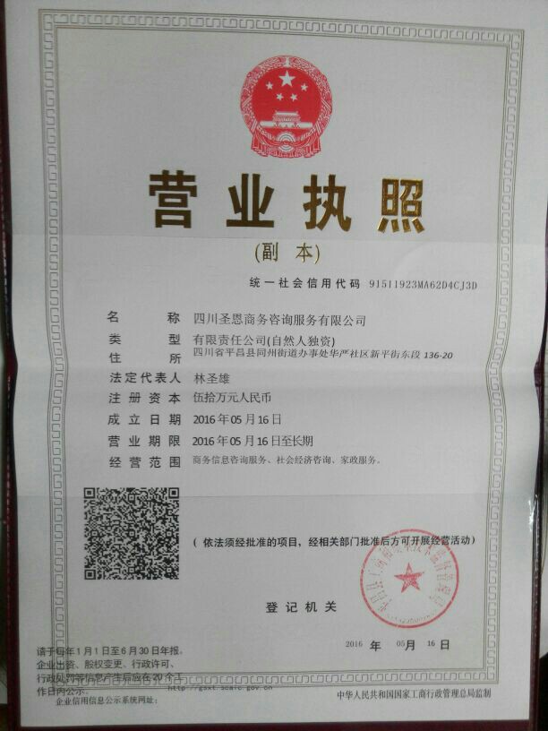 四川圣恩商務(wù)咨詢服務(wù)有限公司工商信息_電話_地址_信用信息_財務(wù)信息 - 企查查